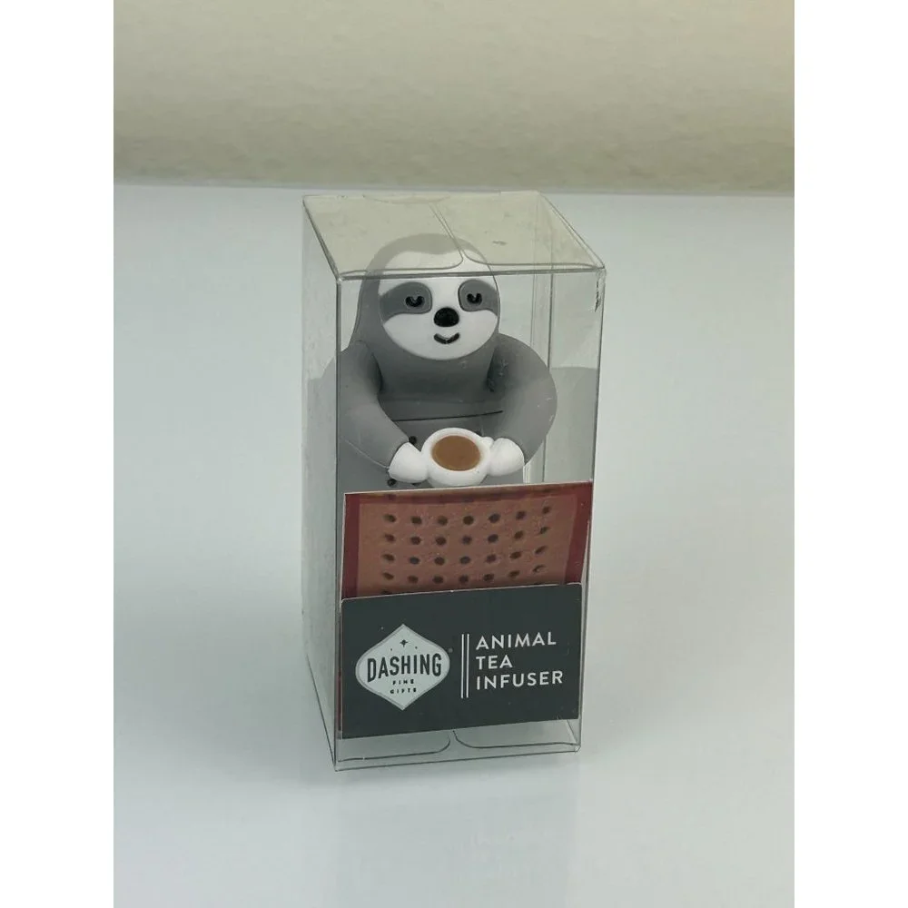 Dashing Sloth Animal Tea Infuser Grey New in Box Gift